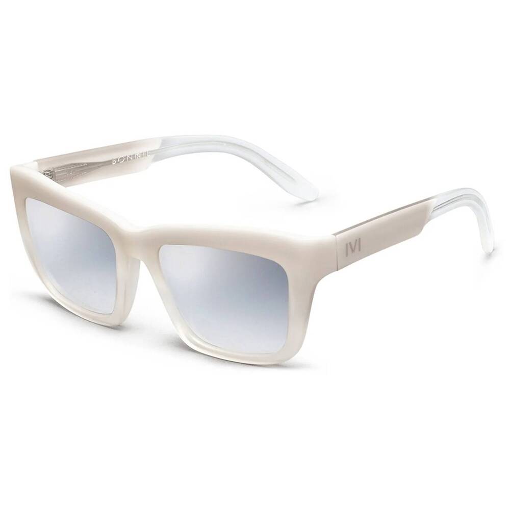 NEW IVI VISION women's bonnie sunglasses in polished ivory fade / light blue chr